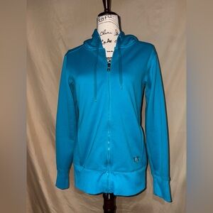 🌺 3 For $20 ~ Under Armor UA Storm Semi-Fitted Zip Up Blue Hoodie Size Medium 🩵💙